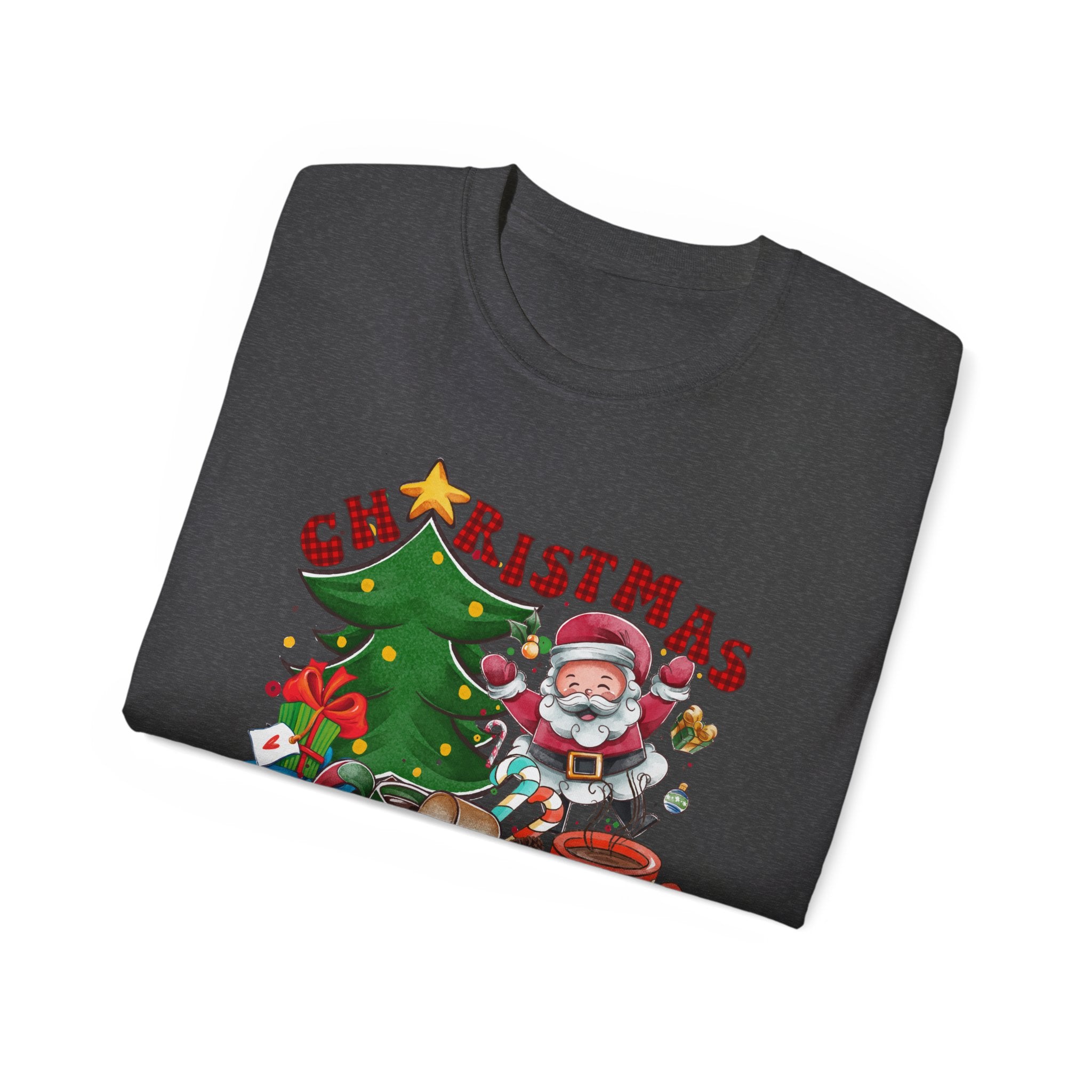Christmas Vibes Unisex Ultra Cotton Tee | Festive Holiday Shirt, Merry Christmas Gift, Santa Tee, Seasonal Apparel, Cozy Winter Top - Waemakers