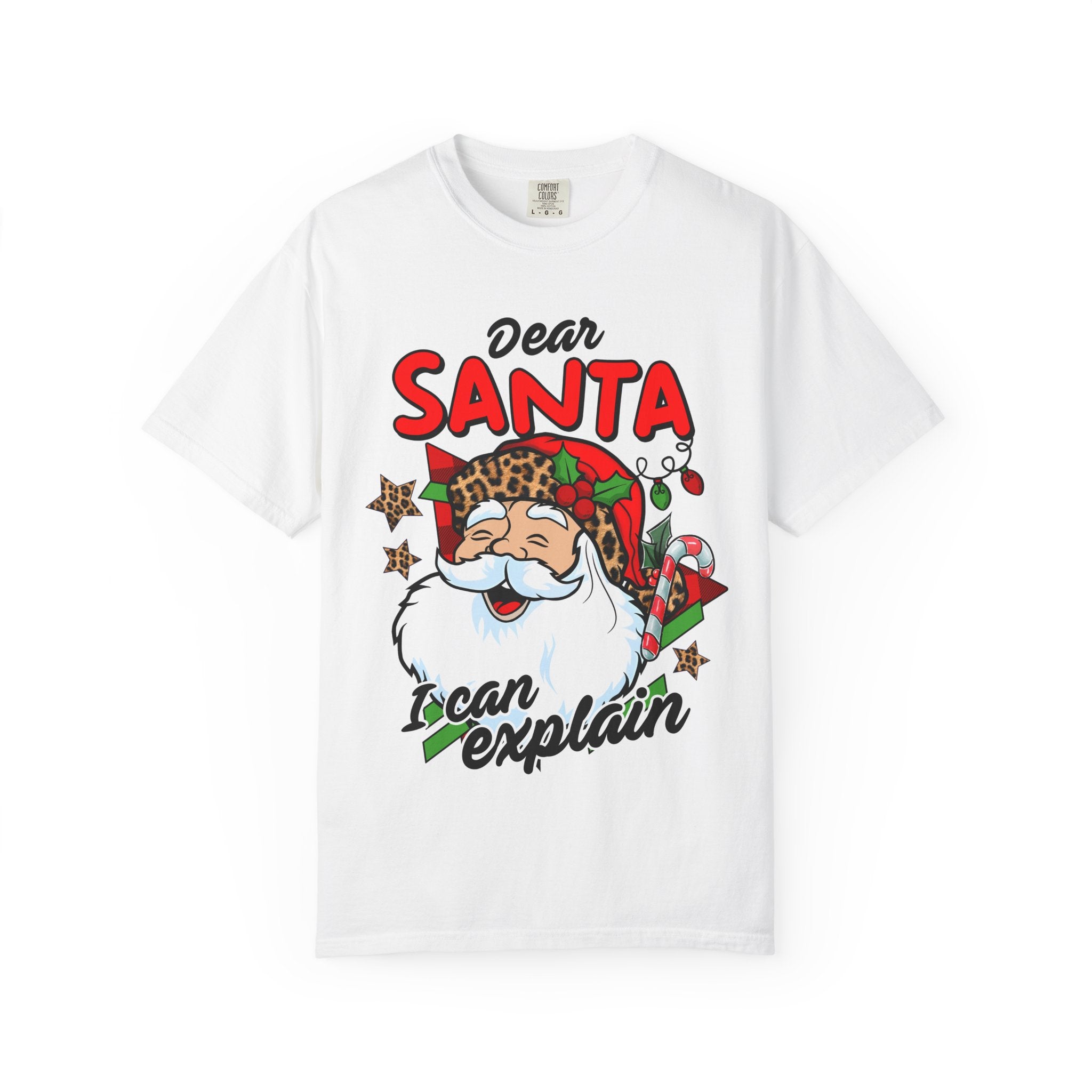 Dear Santa Unisex Garment-Dyed T-shirt, Christmas Shirt, Holiday Tee, Cute Santa Gift, Family Matching Shirt, Fun Festive Apparel - Waemakers