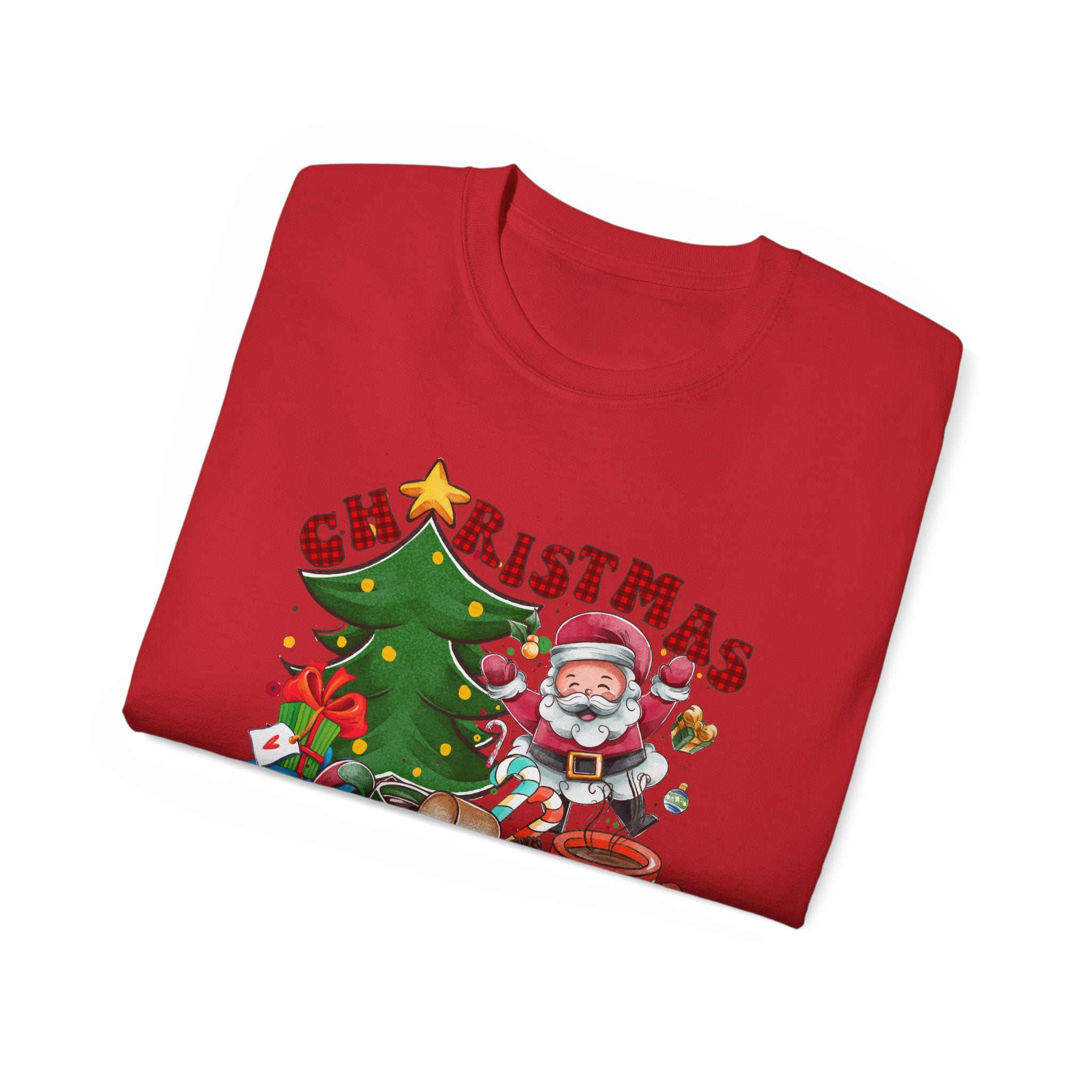 Christmas Vibes Unisex Ultra Cotton Tee | Festive Holiday Shirt, Merry Christmas Gift, Santa Tee, Seasonal Apparel, Cozy Winter Top - Waemakers