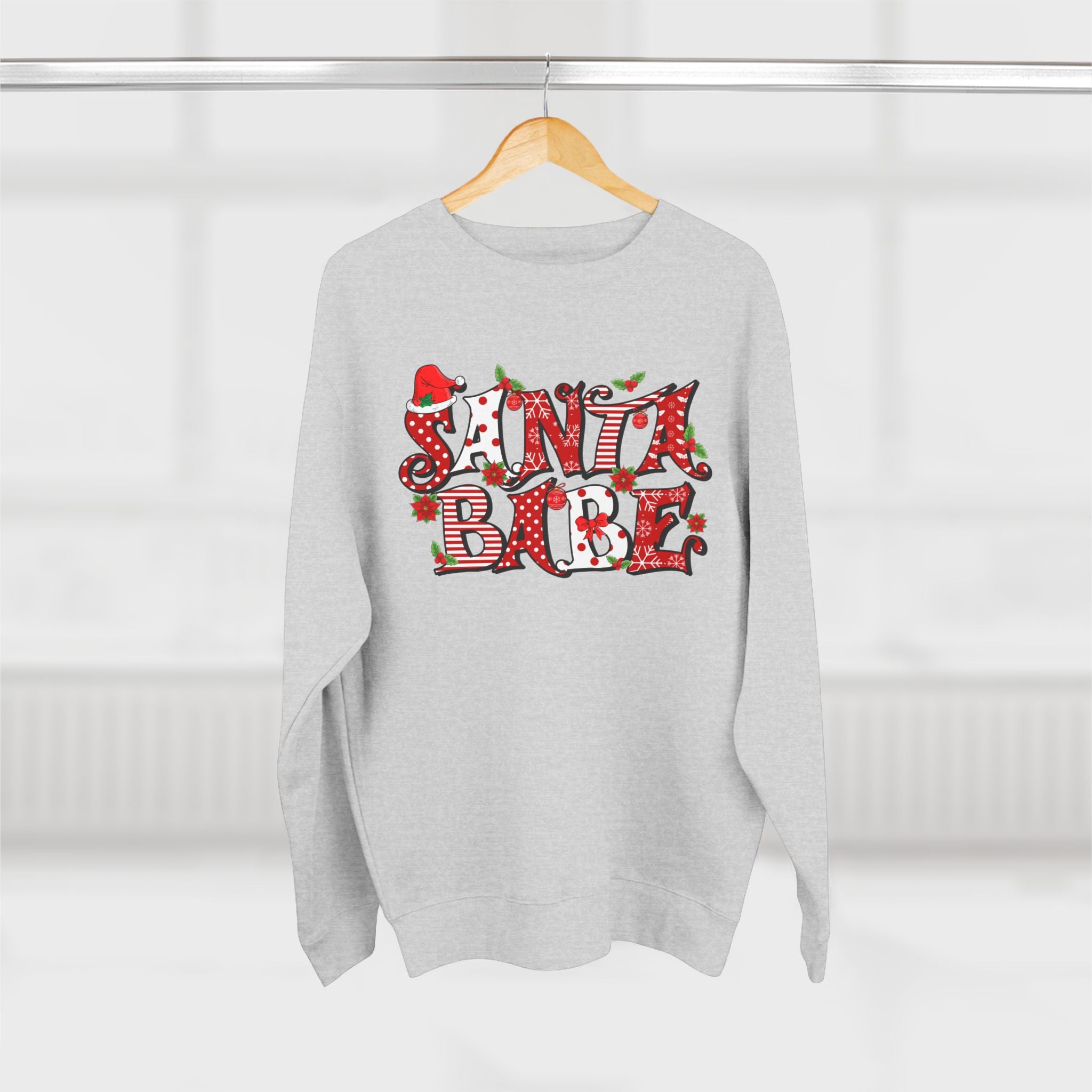 Santa Babe Unisex Sweatshirt | Cozy Holiday Attire, Christmas Gift, Trendy Casual Wear, Festive Apparel, Warm Winter Layering - Waemakers