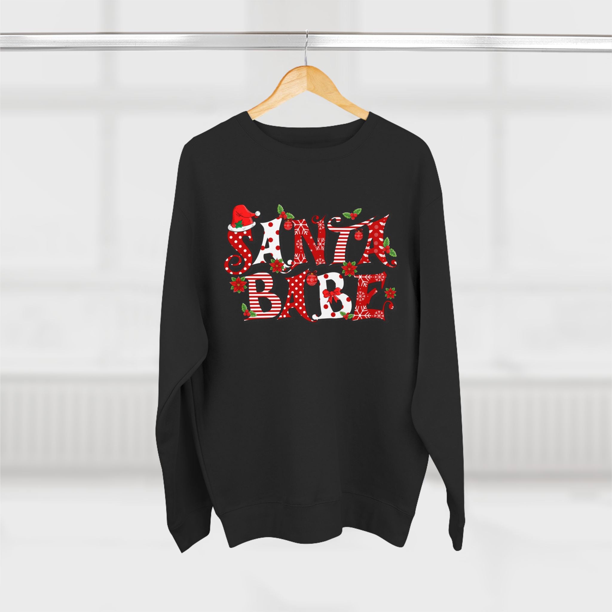 Santa Babe Unisex Sweatshirt | Cozy Holiday Attire, Christmas Gift, Trendy Casual Wear, Festive Apparel, Warm Winter Layering - Waemakers