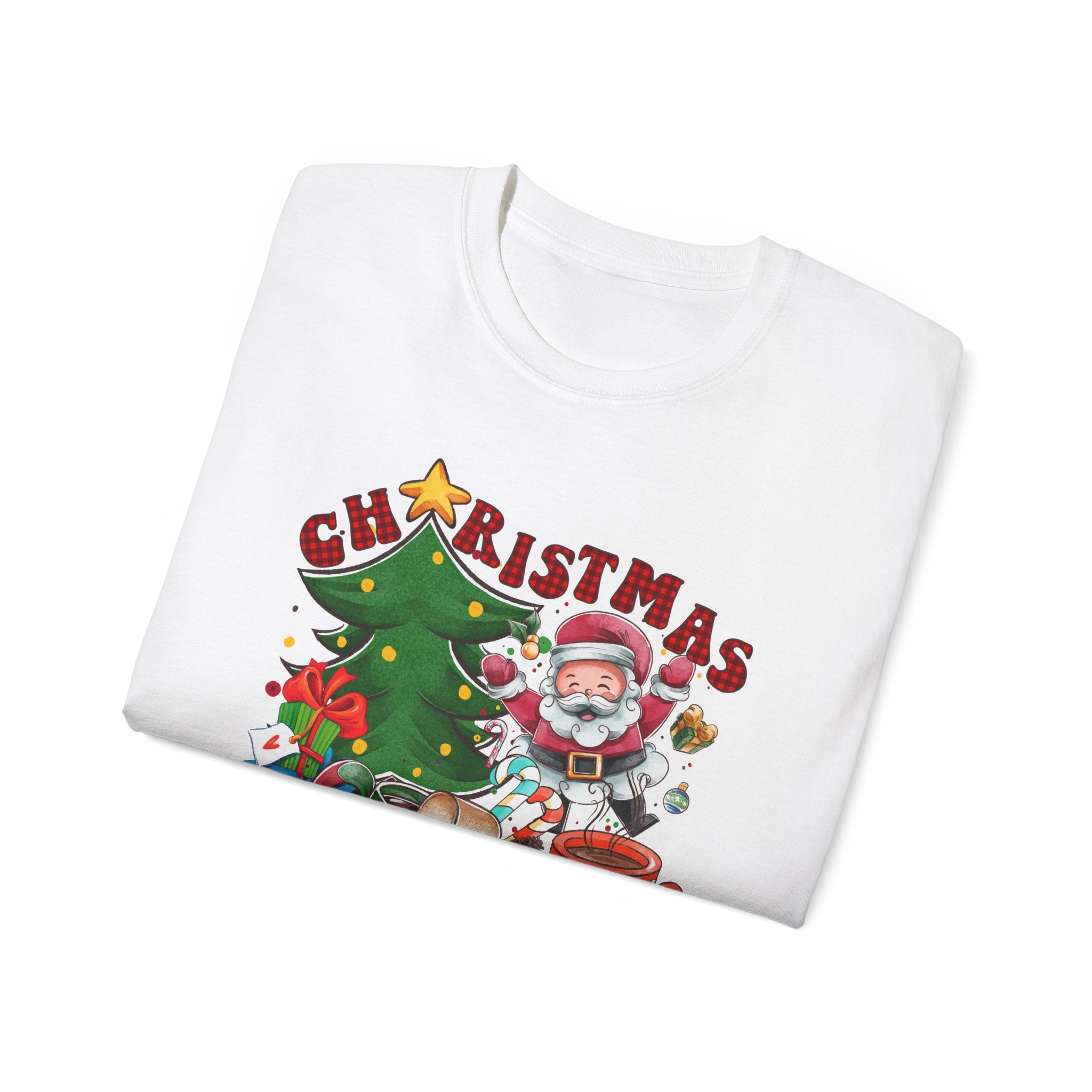 Christmas Vibes Unisex Ultra Cotton Tee | Festive Holiday Shirt, Merry Christmas Gift, Santa Tee, Seasonal Apparel, Cozy Winter Top - Waemakers