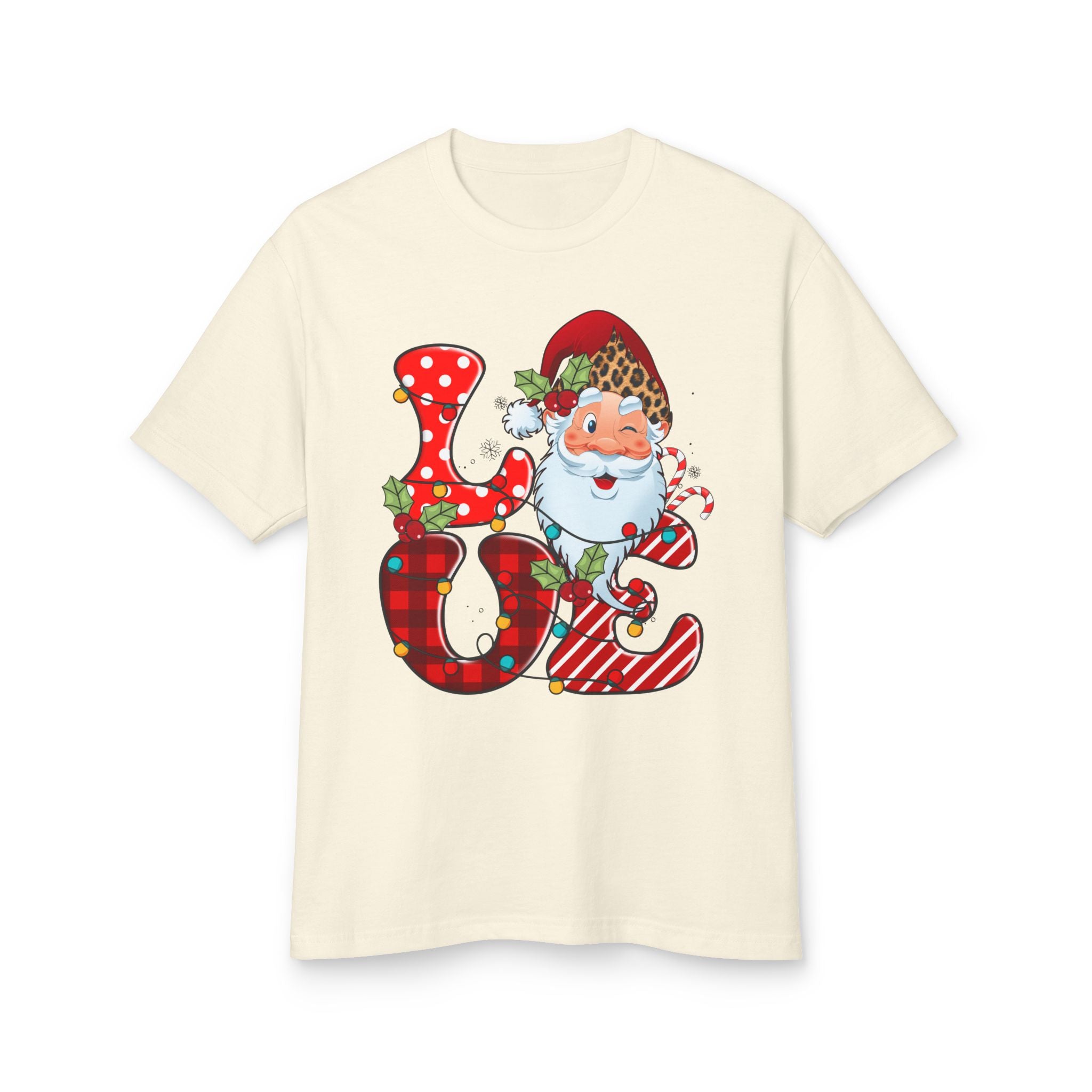 Festive Love Tee - Unisex Christmas T-Shirt, Holiday Gift, Santa Graphic Tee, Winter Apparel, Casual Christmas Wear - Waemakers