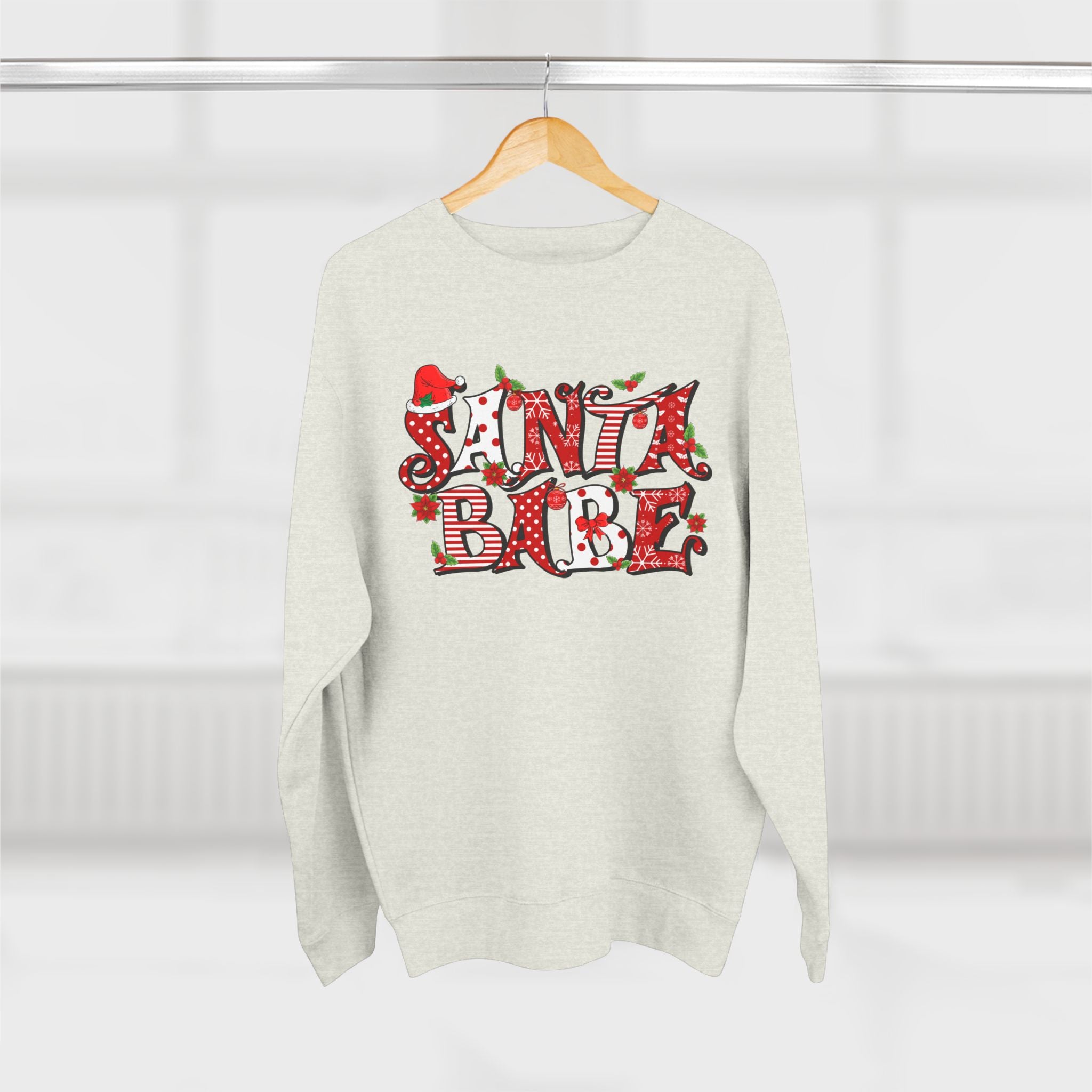 Santa Babe Unisex Sweatshirt | Cozy Holiday Attire, Christmas Gift, Trendy Casual Wear, Festive Apparel, Warm Winter Layering - Waemakers