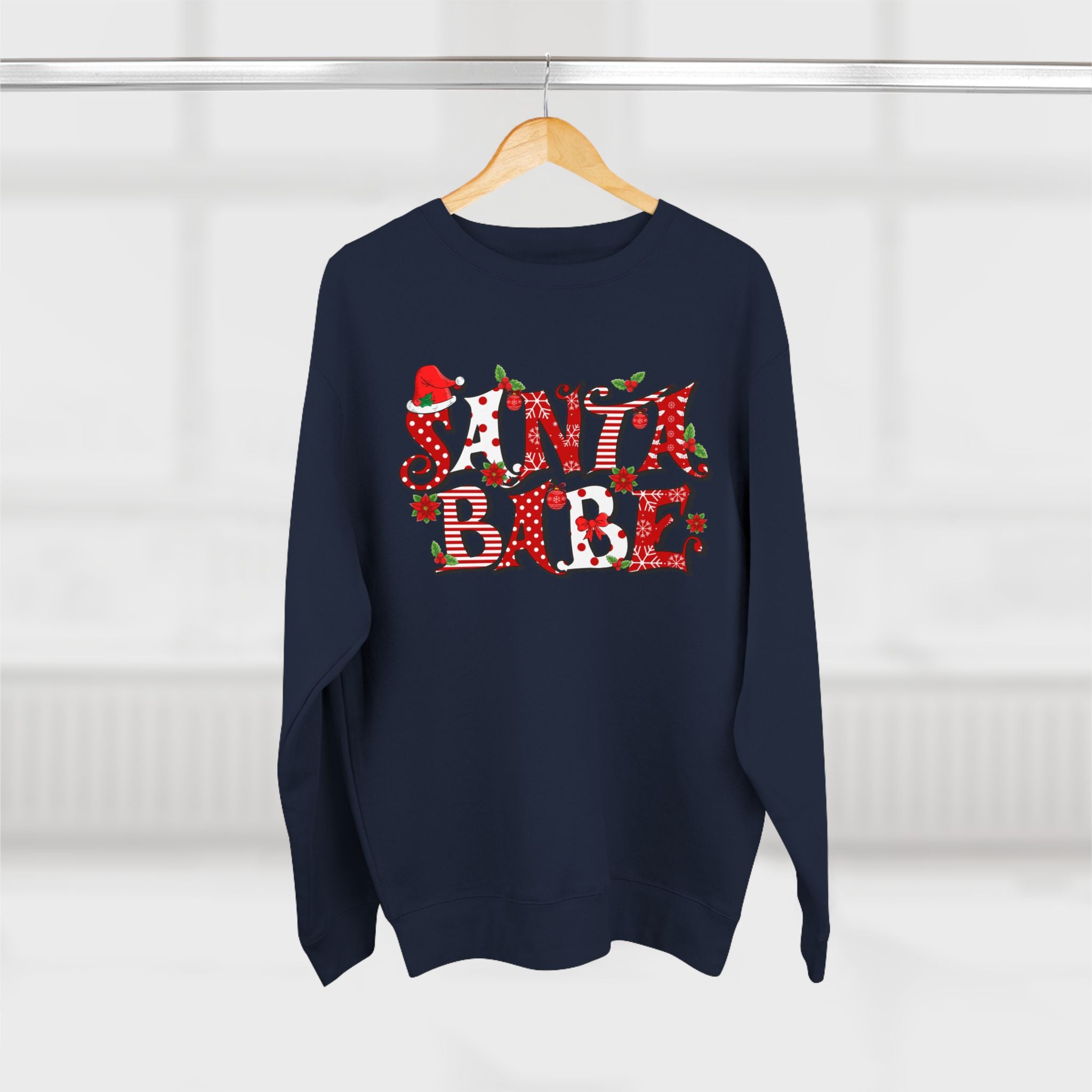 Santa Babe Unisex Sweatshirt | Cozy Holiday Attire, Christmas Gift, Trendy Casual Wear, Festive Apparel, Warm Winter Layering - Waemakers