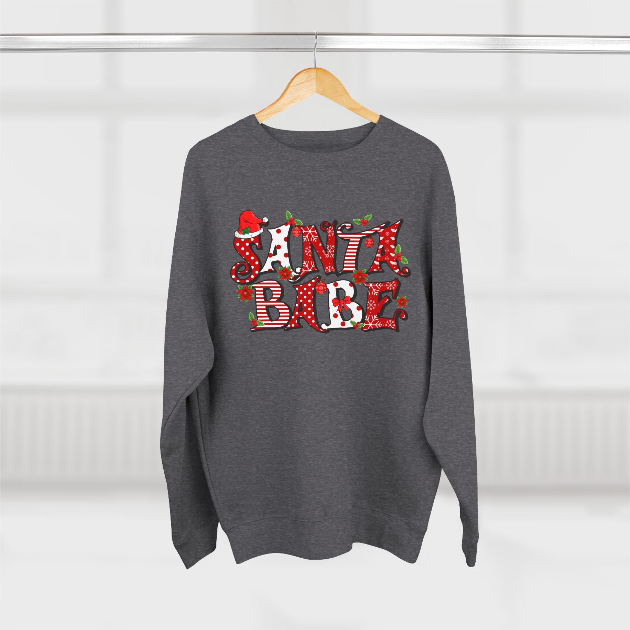 Santa Babe Unisex Sweatshirt | Cozy Holiday Attire, Christmas Gift, Trendy Casual Wear, Festive Apparel, Warm Winter Layering - Waemakers