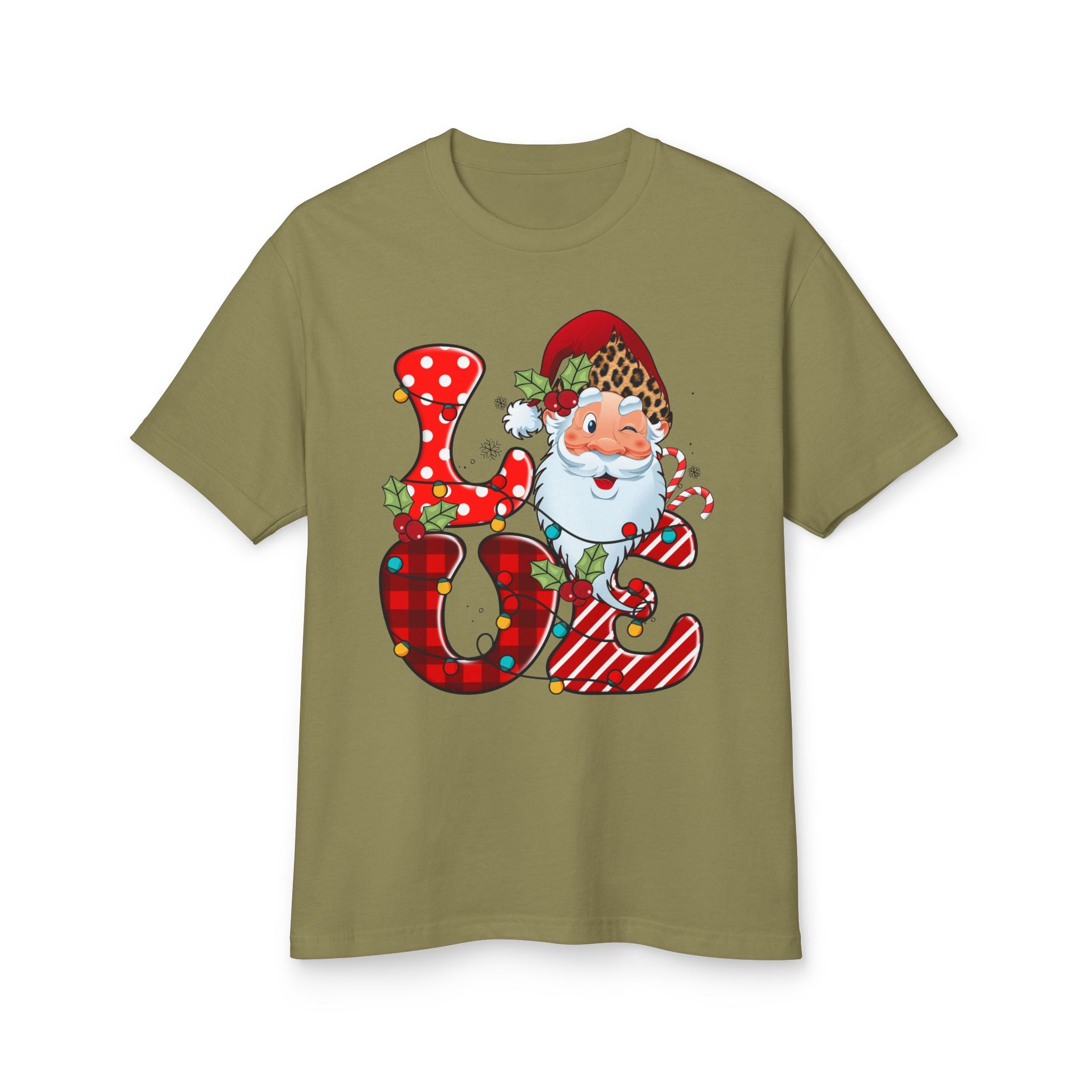 Festive Love Tee - Unisex Christmas T-Shirt, Holiday Gift, Santa Graphic Tee, Winter Apparel, Casual Christmas Wear - Waemakers