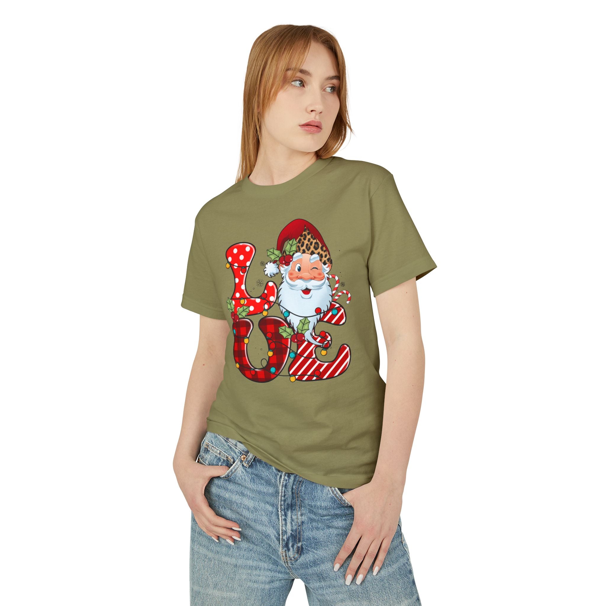 Festive Love Tee - Unisex Christmas T-Shirt, Holiday Gift, Santa Graphic Tee, Winter Apparel, Casual Christmas Wear - Waemakers
