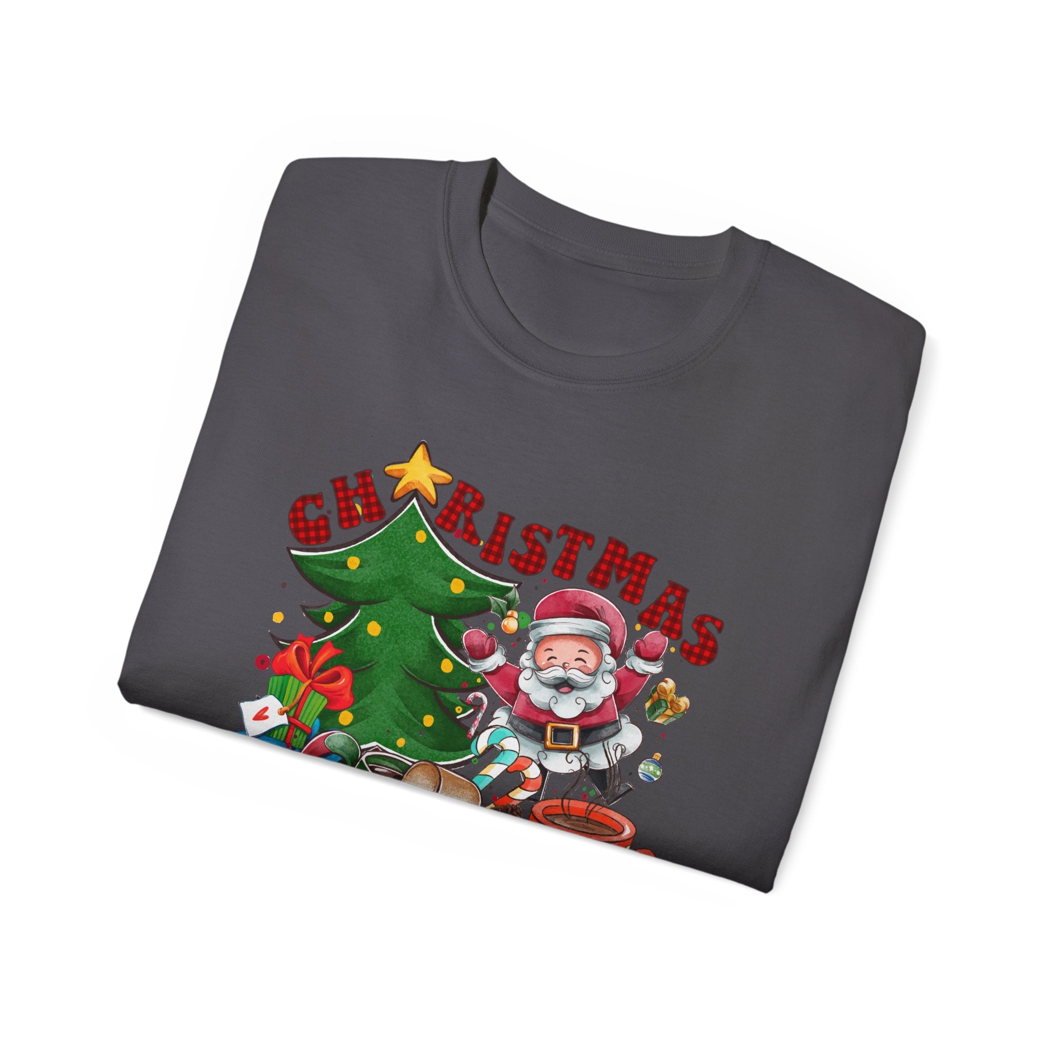 Christmas Vibes Unisex Ultra Cotton Tee | Festive Holiday Shirt, Merry Christmas Gift, Santa Tee, Seasonal Apparel, Cozy Winter Top - Waemakers