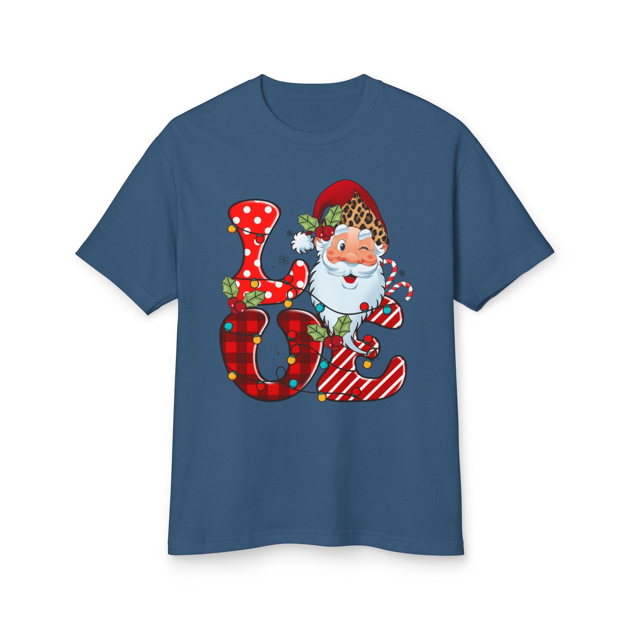 Festive Love Tee - Unisex Christmas T-Shirt, Holiday Gift, Santa Graphic Tee, Winter Apparel, Casual Christmas Wear - Waemakers