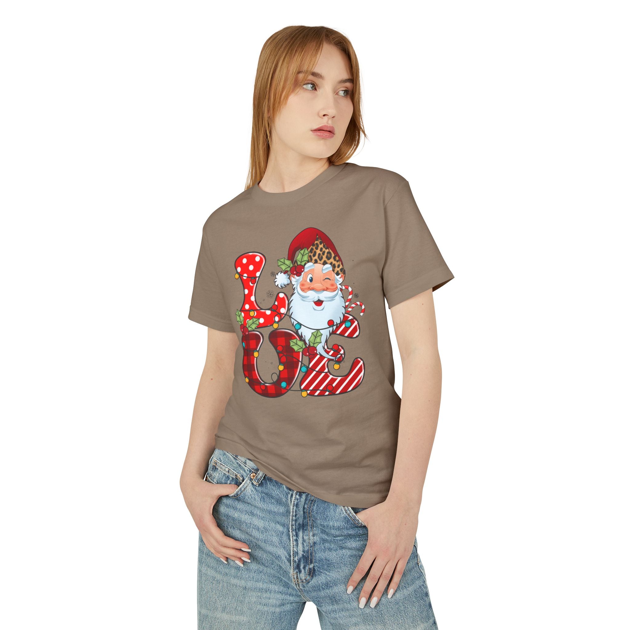 Festive Love Tee - Unisex Christmas T-Shirt, Holiday Gift, Santa Graphic Tee, Winter Apparel, Casual Christmas Wear - Waemakers
