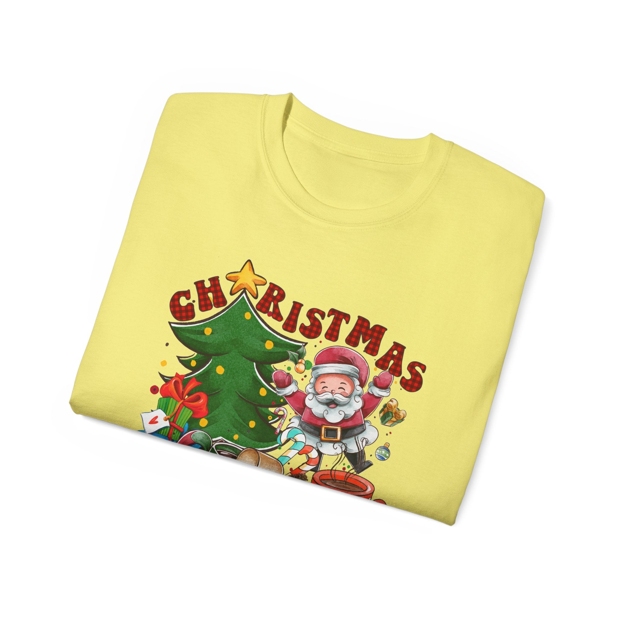Christmas Vibes Unisex Ultra Cotton Tee | Festive Holiday Shirt, Merry Christmas Gift, Santa Tee, Seasonal Apparel, Cozy Winter Top - Waemakers