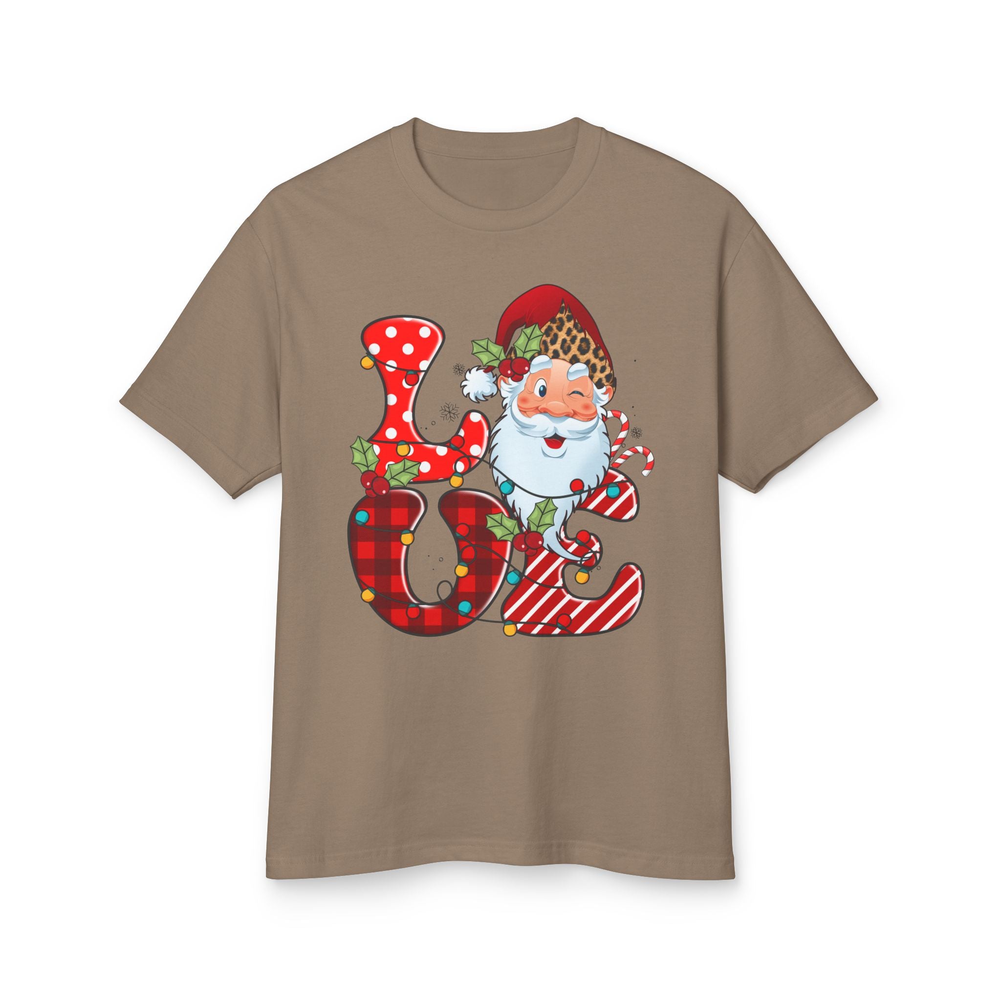 Festive Love Tee - Unisex Christmas T-Shirt, Holiday Gift, Santa Graphic Tee, Winter Apparel, Casual Christmas Wear - Waemakers