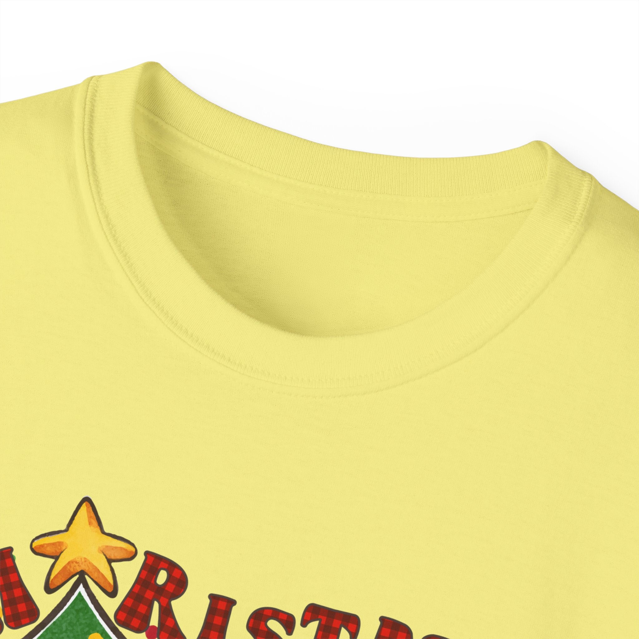 Christmas Vibes Unisex Ultra Cotton Tee | Festive Holiday Shirt, Merry Christmas Gift, Santa Tee, Seasonal Apparel, Cozy Winter Top - Waemakers